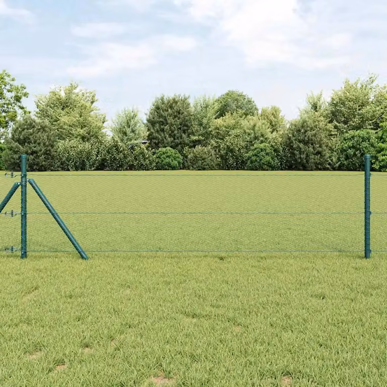 Recinzione Esagonale vidaXL in PVC Verde Semi-trasparente, H: 40 cm, L: 100 m
