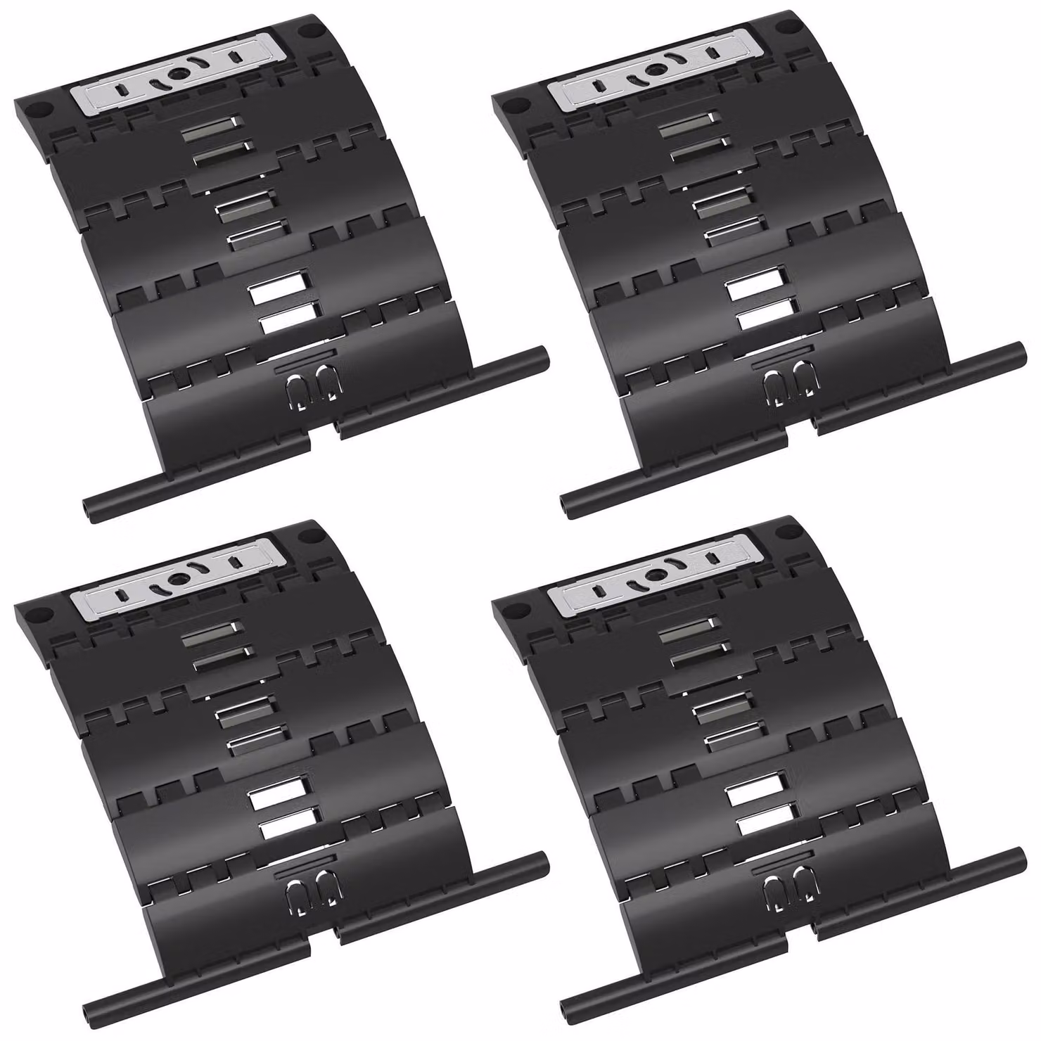 Set di 4 fermagli di sicurezza per porte a rullo con blocco automatico