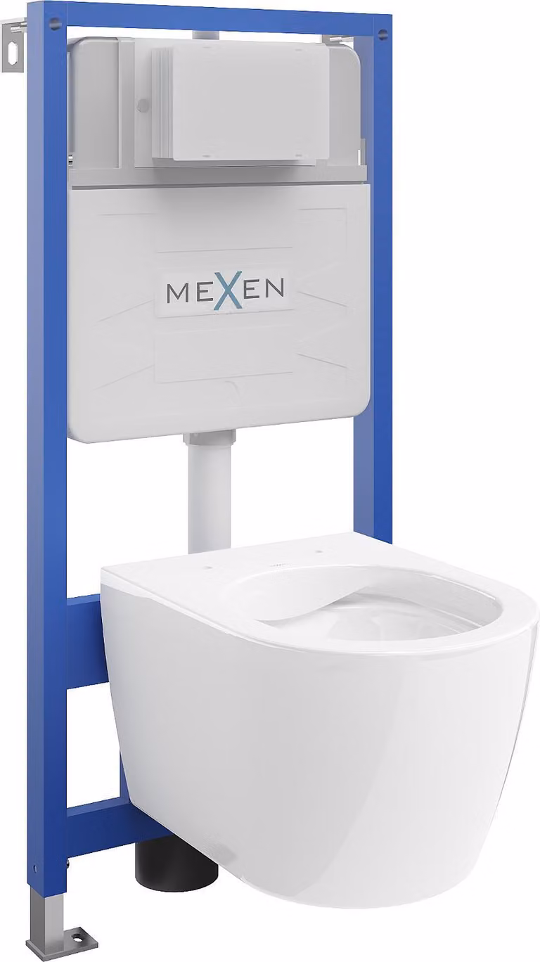 Mexen set da incasso WC telaio Fenix Slim con vaso WC Carmen, bianco lucido - 6103388XX00