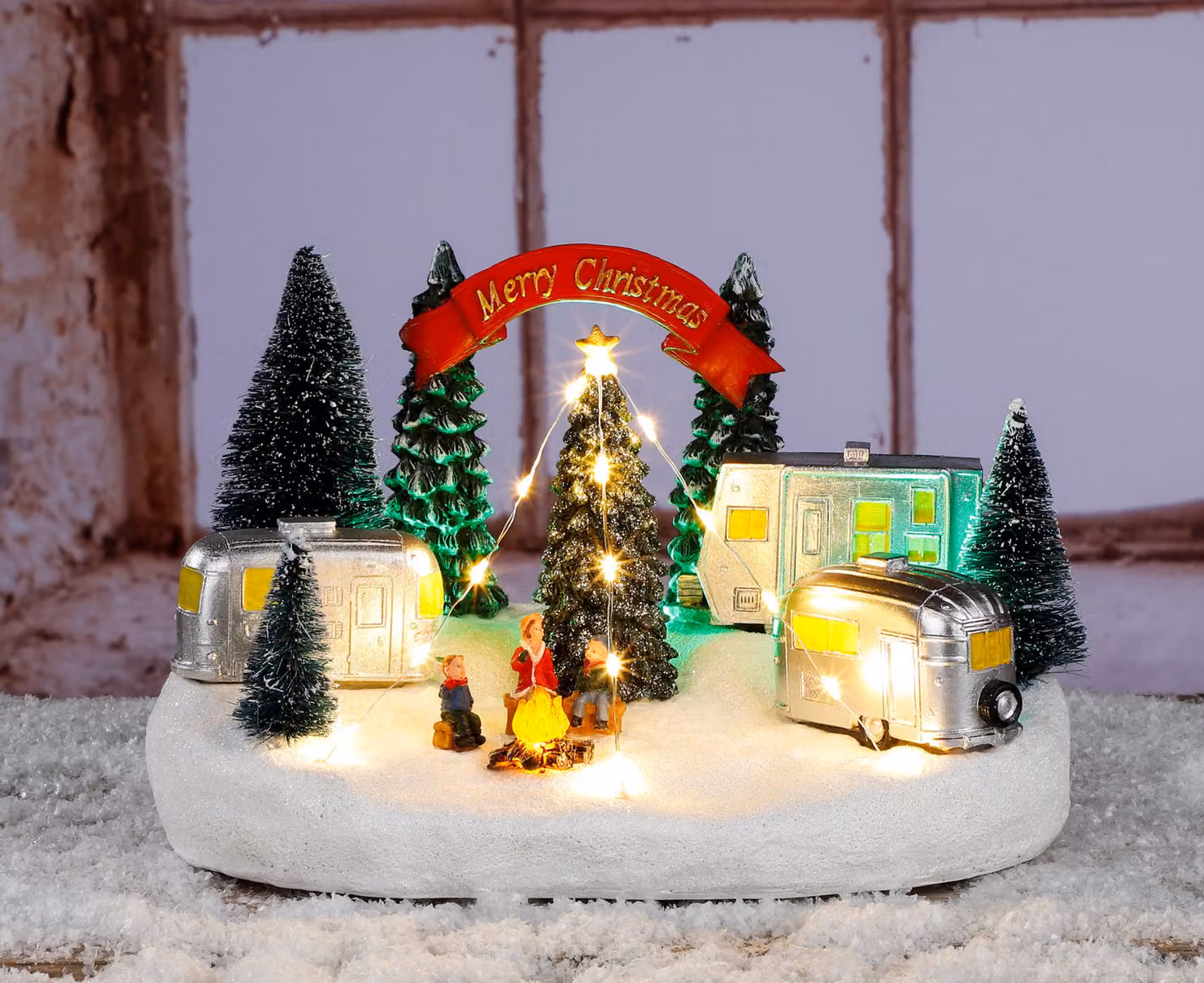 Città di Natale a LED con 19 LED - Buon Natale - circa 26 x 18 x 16 cm