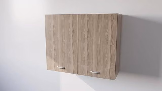 Pensile da cucina Calandrelli moderno con 2 ante in legno marrone H 80 x L 70 x P 32 cm