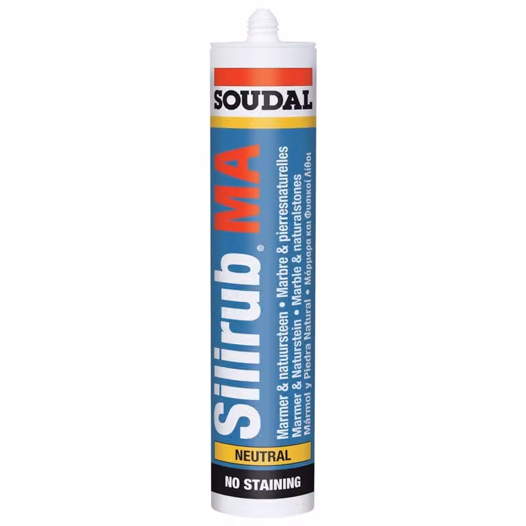 Silirub MA Silicone per pietra naturale Cartuccia 310 ml nero SOUDAL