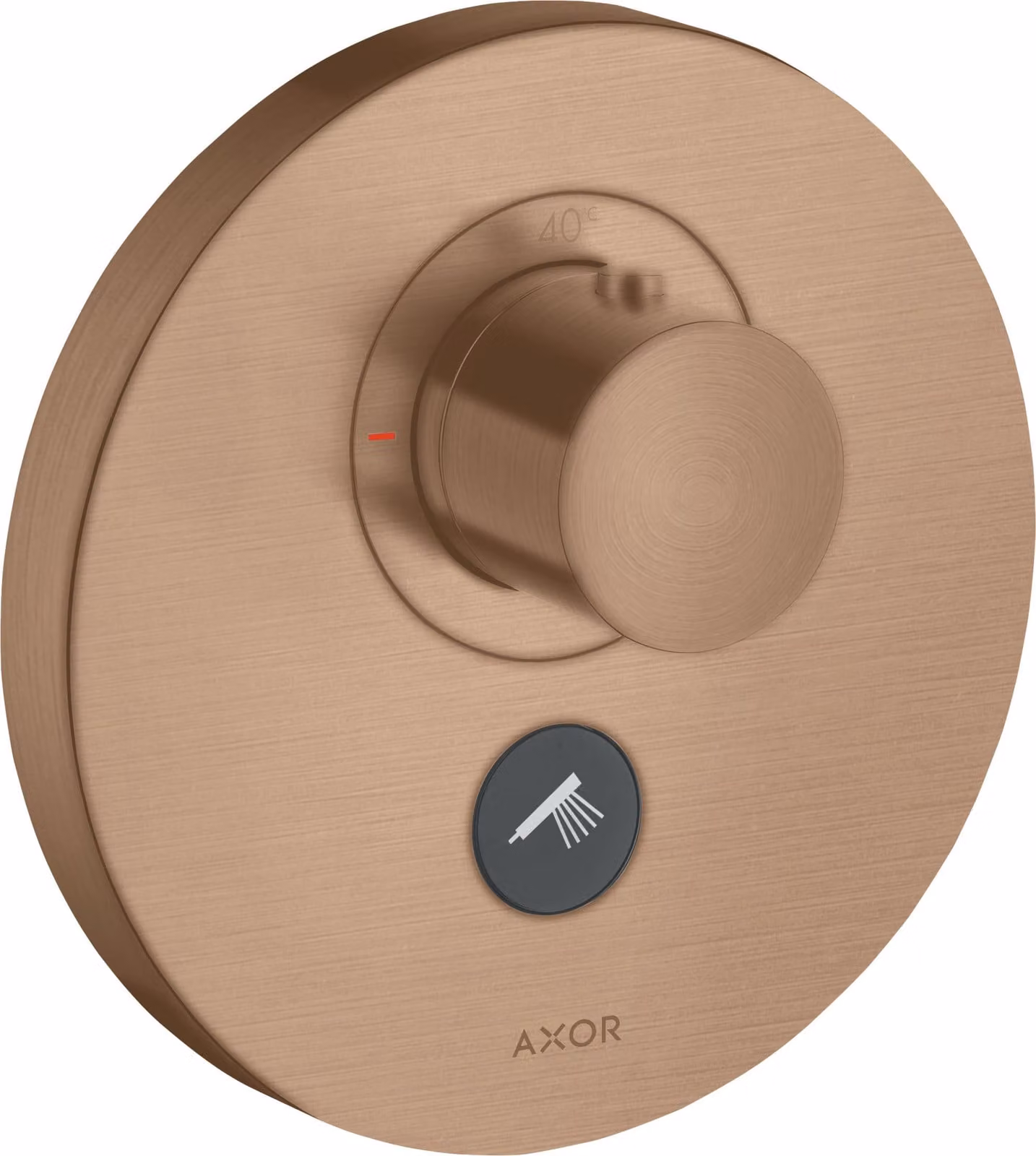hansgrohe AXOR Starck ShowerSelect Thermostat rond à débit élevé encastré pour 1 consommateur et 1 prise supplémentaire, 36726310, 36726310