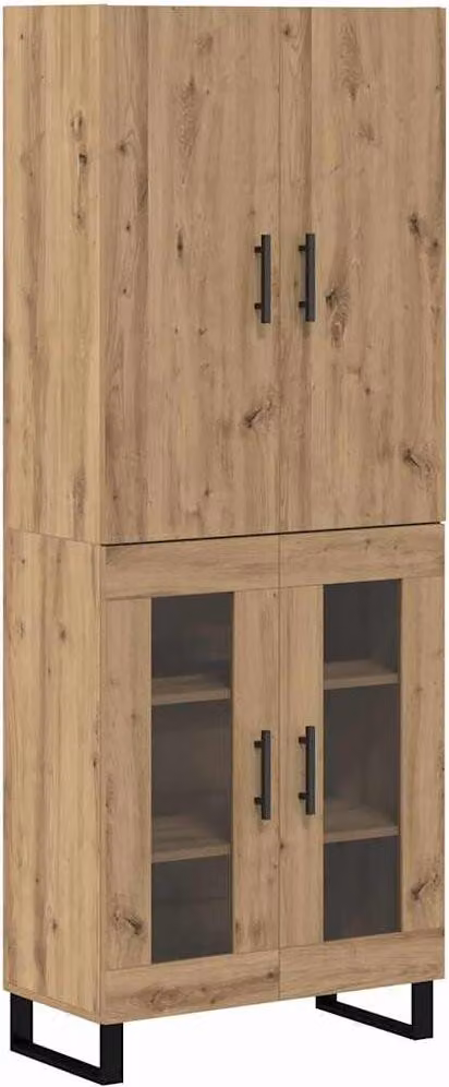 Credenza 2 pcs Rovere artigianale 69,5 x 34 x 180 cm