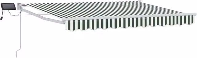 Tenda da Sole | Tenda retrattile manuale con LED Verde e Bianco 3 x 2,5 m