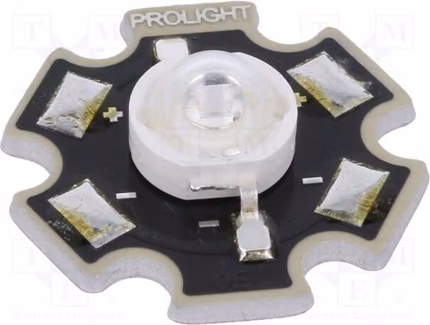 1 diodo a elevate prestazioni UV, angolo di emissione 130°, corrente massima 700mA, potenza massima 3W, PM2F-3LLS-SD, diodi LED UV STAR, lunghezza d'onda 390-410nm