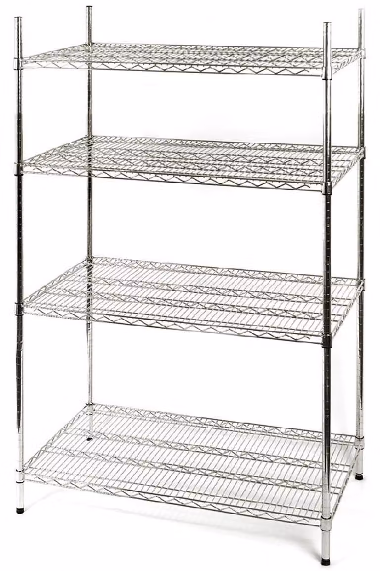 Scaffale di stoccaggio in acciaio cromato, 1220X455X1800 Mm