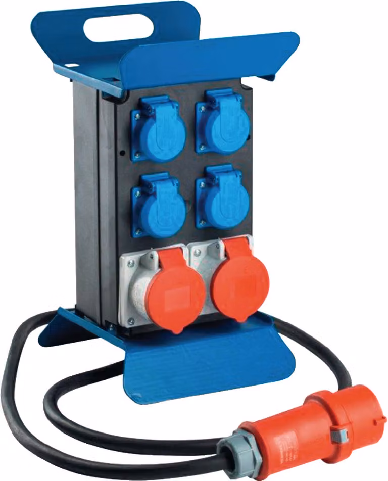 AS Schwabe Distributore di corrente a pavimento CEE 16 A, 5 poli 2xCEE 16 A, 4x230V 5 x 2,5 mm²
