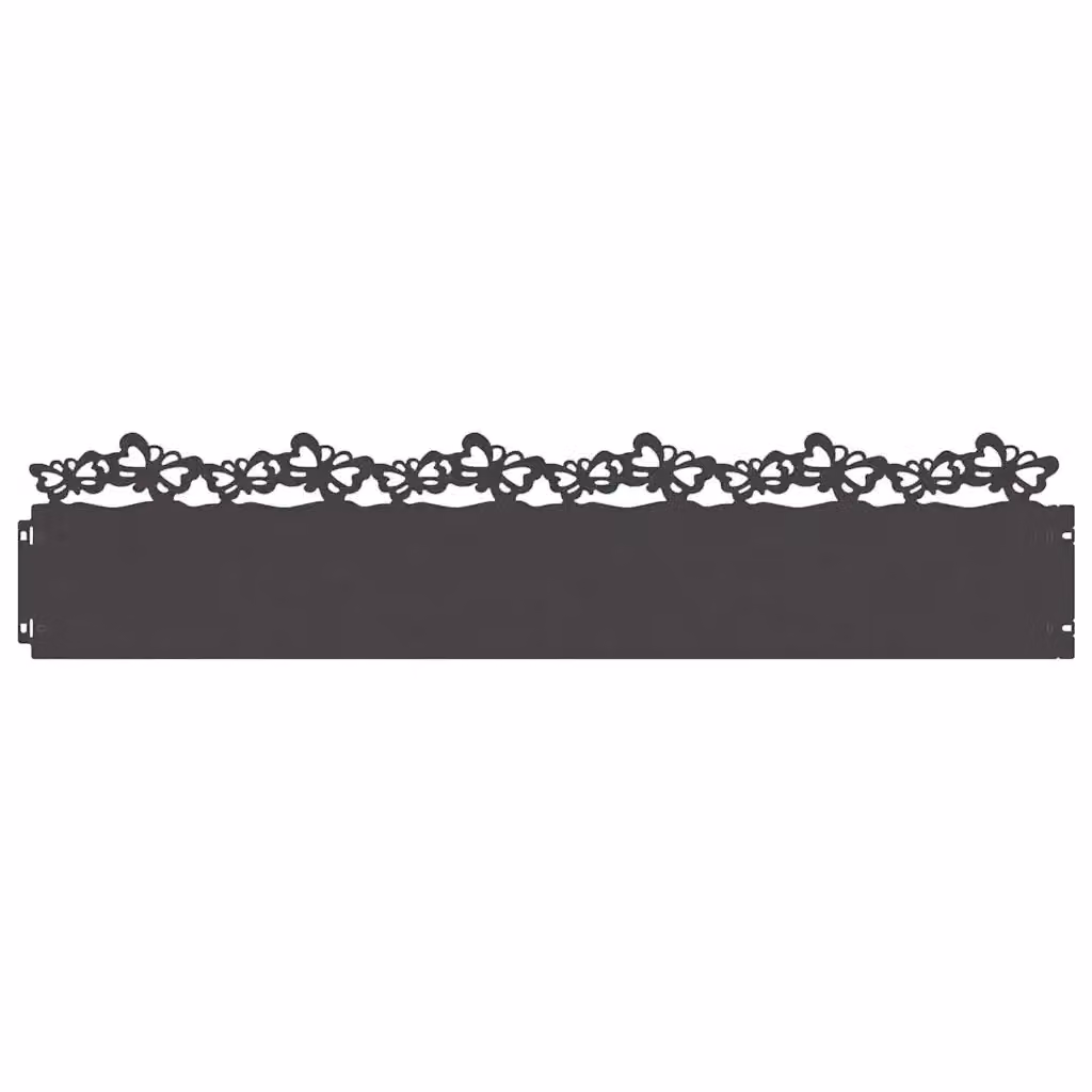 Bordure per prato vidaXL in acciaio nero, 30 pezzi, L: 103 cm, H: 22 cm, P: 0,05 cm – 2
