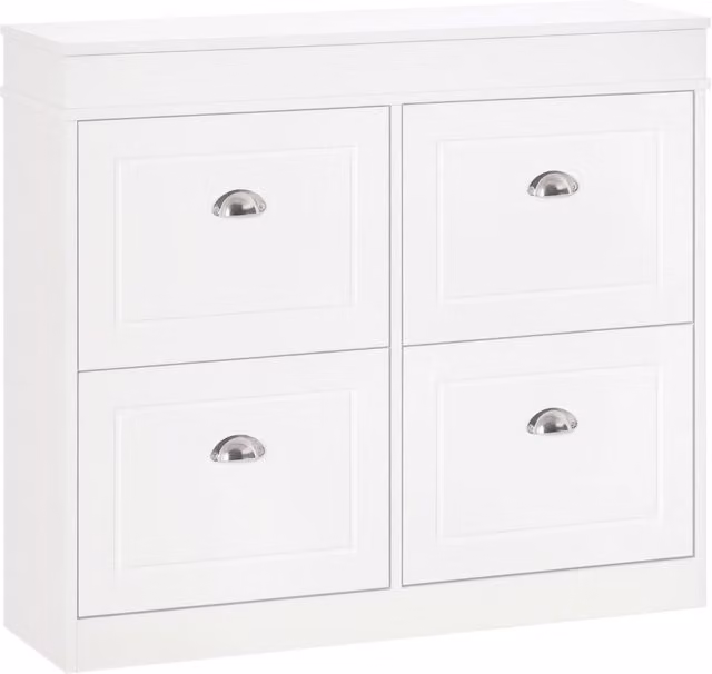 Mobile Scarpiera 4 Ante ¨C Xylo ¨C Bianco MDF 98x24x83cm