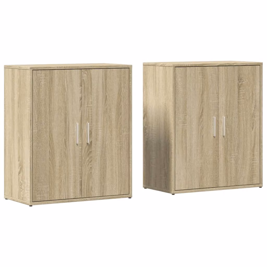Credenze 2 pz Rovere Sonoma 60x31x70 cm in Legno Multistrato