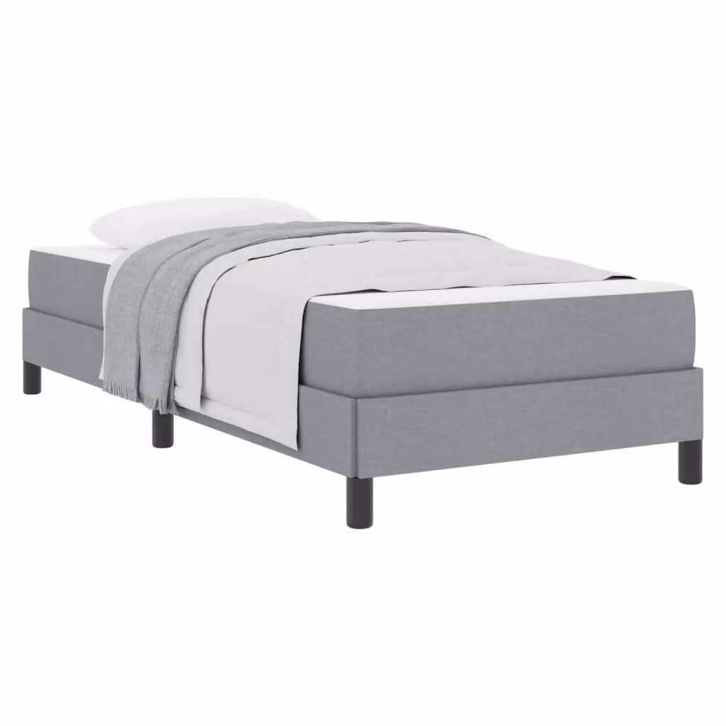 Letto a molle con materasso vidaXL in tessuto grigio, L/P/H: 80 x 200 x 45 cm – 2