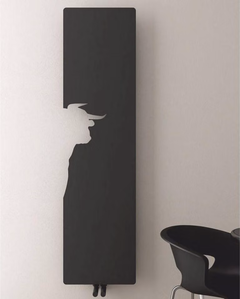 Casa Padrino stufa a parete bull black h. 179 cm - Stufe a parete