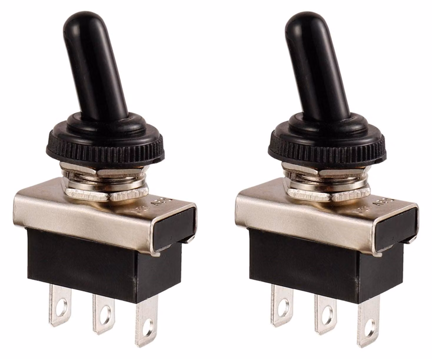 Interruttore a levetta SPDT, configurazione ON-ON, 3 connessioni, 12 VDC, confezione da 2 pezzi