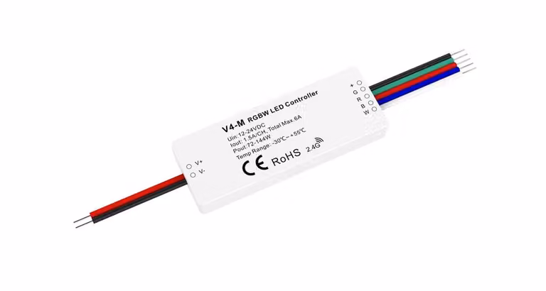 DOTLUX LED mini ricevitore/dimmer wireless Tecnologia Fusion 4x1,5A 12-24V per strisce LED multicolore