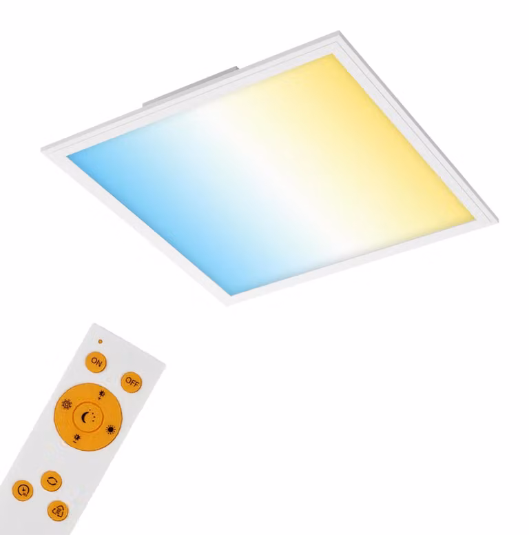 Lampada da soffitto a LED dimmerabile Telecomando CCT Bianco 24W plastica Briloner