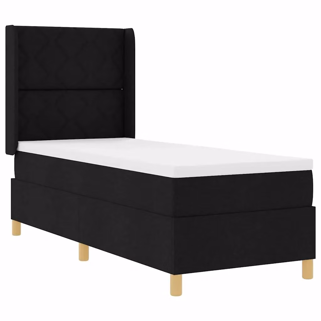 Letto a molle vidaXL con illuminazione LED sottostante e materasso in tessuto Nero L: 80 cm, P: 200 cm – 2