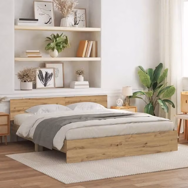 Struttura letto con testata Rovere Artigianale 180 x 200 cm 3378500