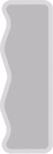 Specchio in legno "Asel" - 50 x 160 cm - Bianco