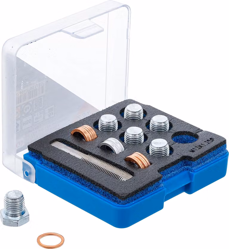 Kit di riparazione BGS per filettatura di scarico olio M13 x 1,25 mm - 168
