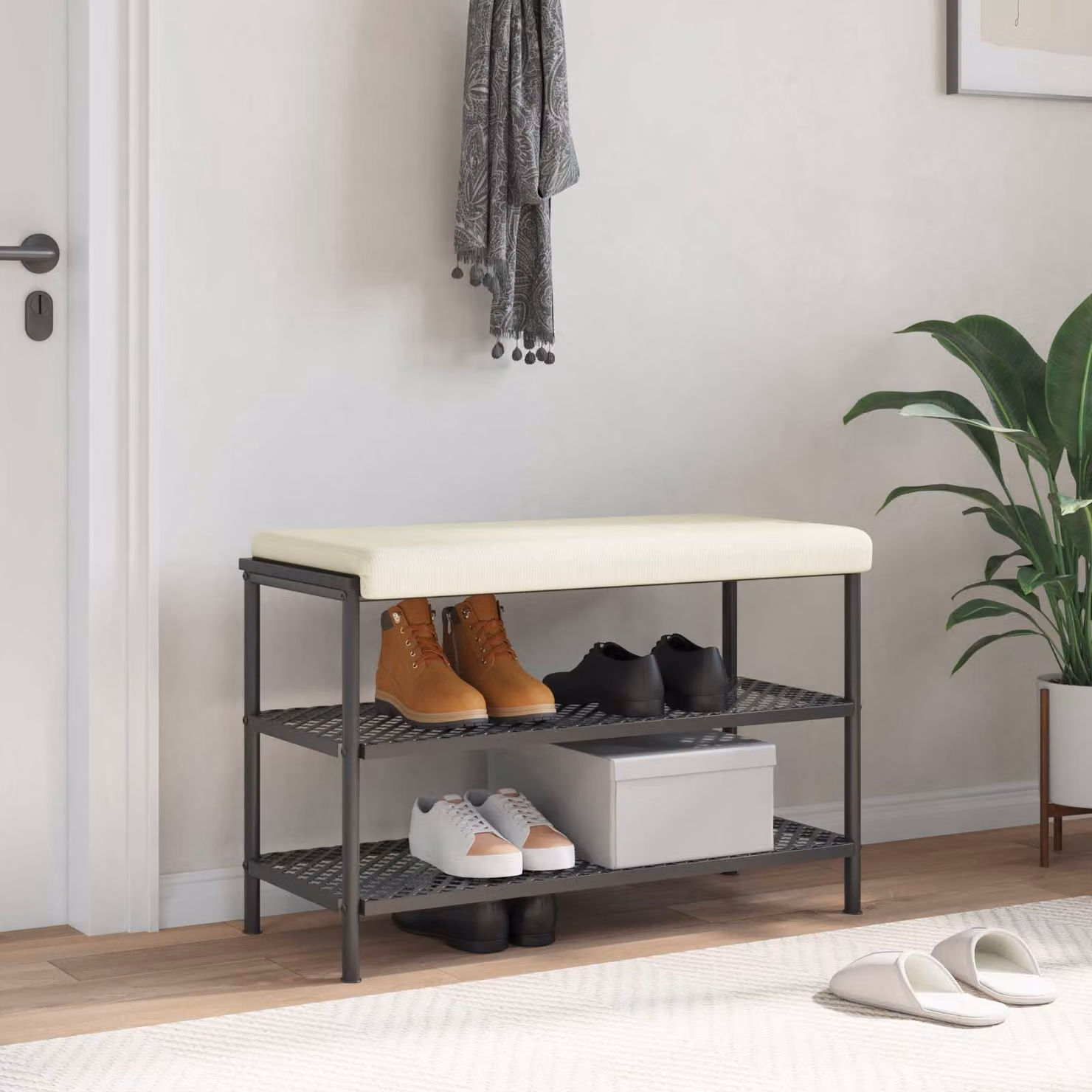 Cuscino per panchina vidaXL in velluto a coste beige, Profondità: 35 cm