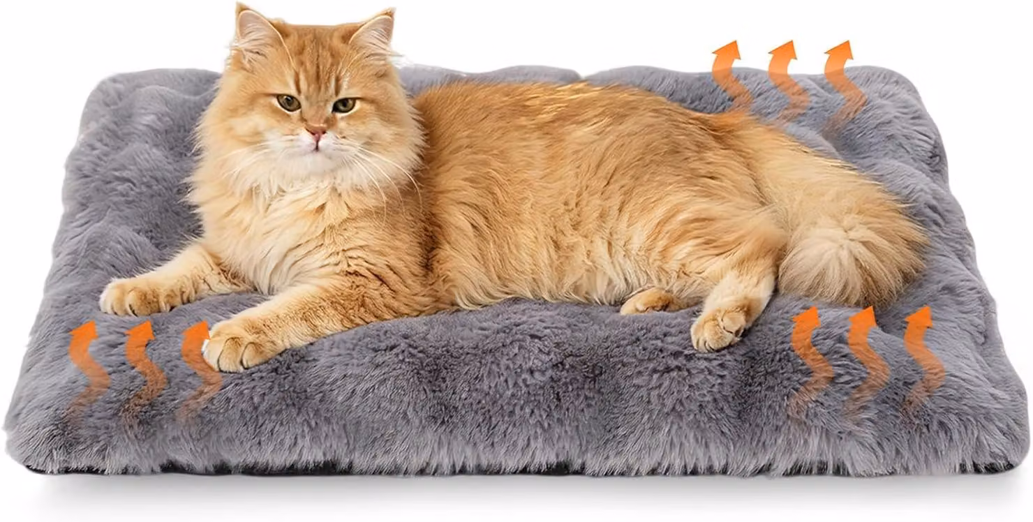 Coperta riscaldante per animali domestici - 60 x 45 cm - per gatti e cani di piccola taglia - 4 strati - lavabile in lavatrice