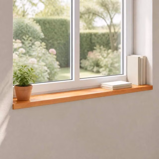 Set di 2 soglie per finestre vidaXL in legno color marrone L: 160 cm, P: 20 cm, H: 2 cm