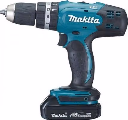 Makita DHP453SFE, Trapano con impugnatura a pistola, sgancio rapido, nero, blu, 1,3 cm, 3,6 cm, 1,3 cm