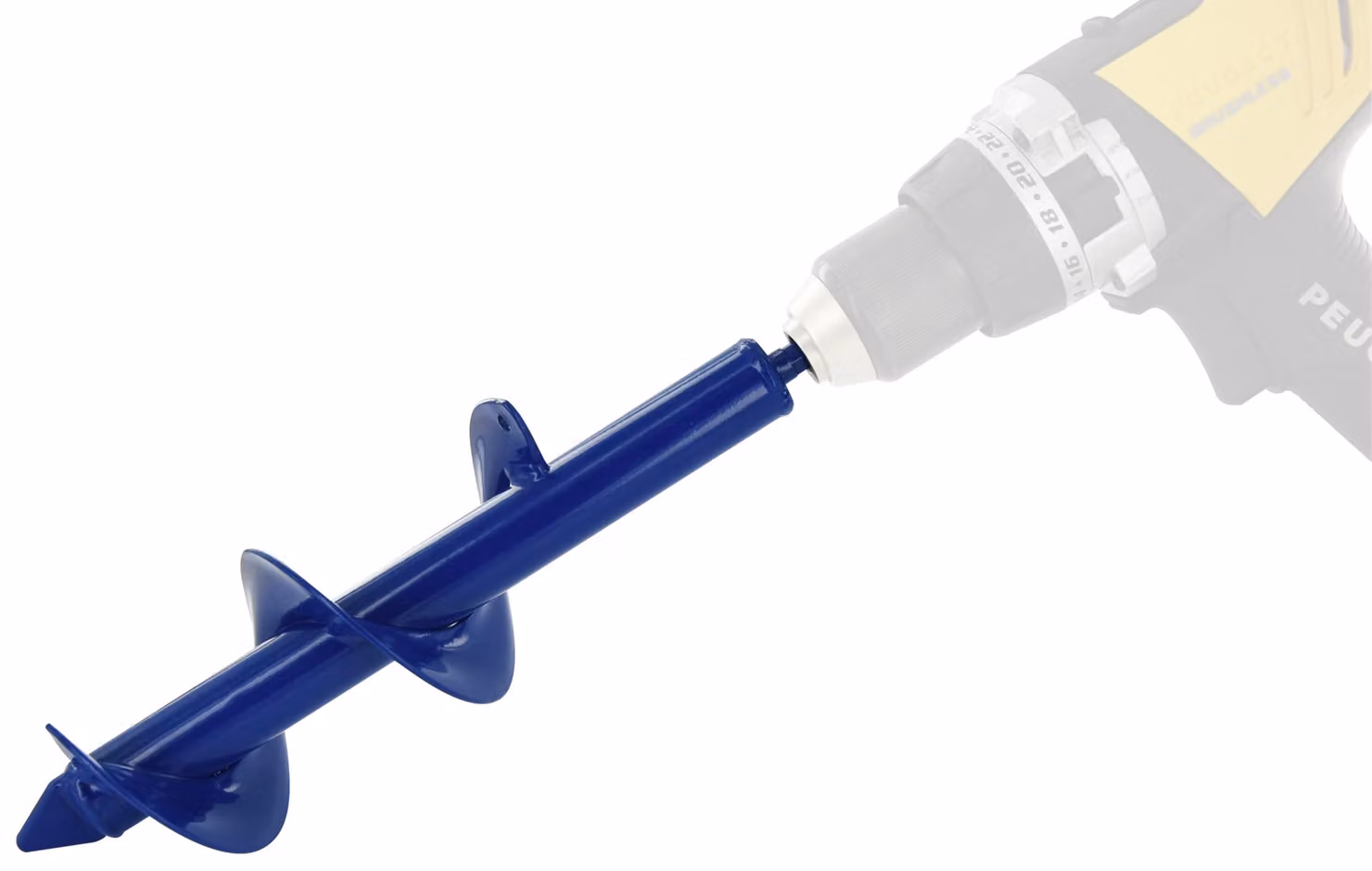 Trapano per giardinaggio, diametro 80 mm, lunghezza 300 mm, acciaio inossidabile, gambo esagonale diametro 8 mm