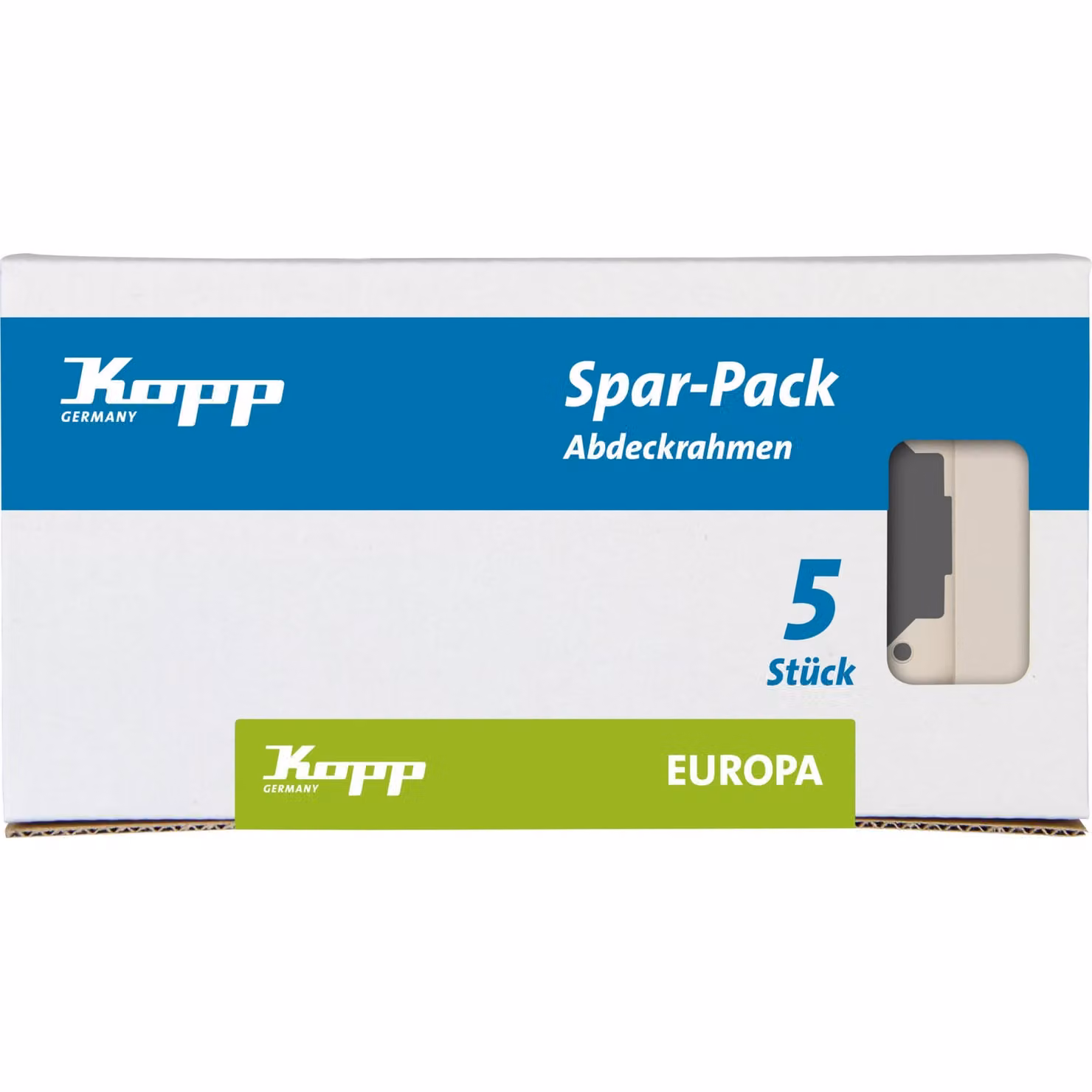 Kopp EUROPA - Telaio di copertura a 2 pieghe, colore: bianco crema, confezione professionale: 5 pezzi