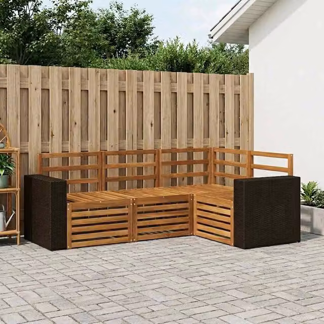 Set di divani da esterno 4 pz Poliestere 3384300