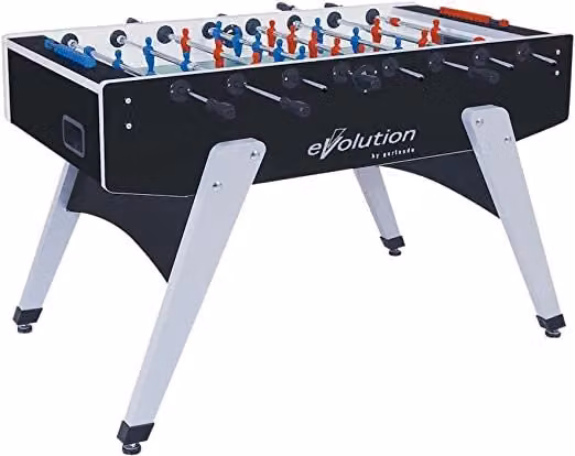 Calciobalilla Garlando G-2000 Evolution con aste uscenti, colore nero