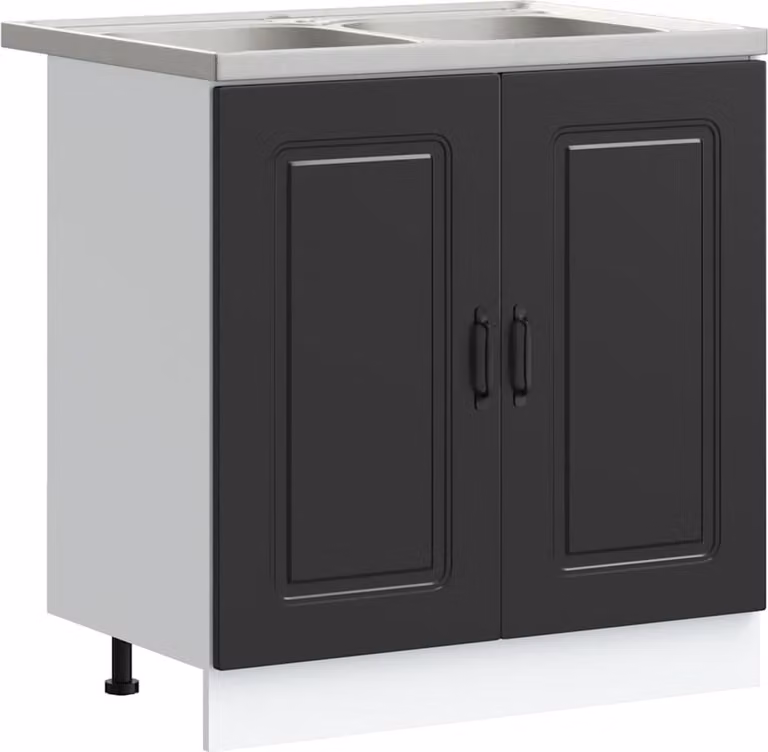 Mobile da cucina con porta Kalmar Nero 80 x 46 x 81,5 cm