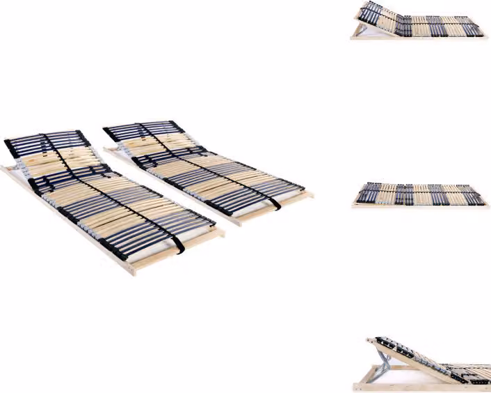 vidaXL Doghe 2 pezzi con 42 doghe 7 zone 70 x 200 cm - Letti e strutture letto