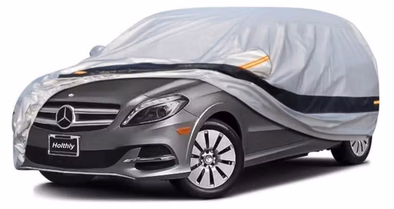 Telo copriauto per Mercedes-Benz B-Class (2005-2022), a 10 strati, 100% impermeabile, traspirante, con protezione UV, colore argento