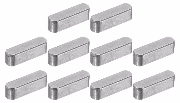 10 distanziatori rotondi, 4x4x14 mm, Acciaio al carbonio