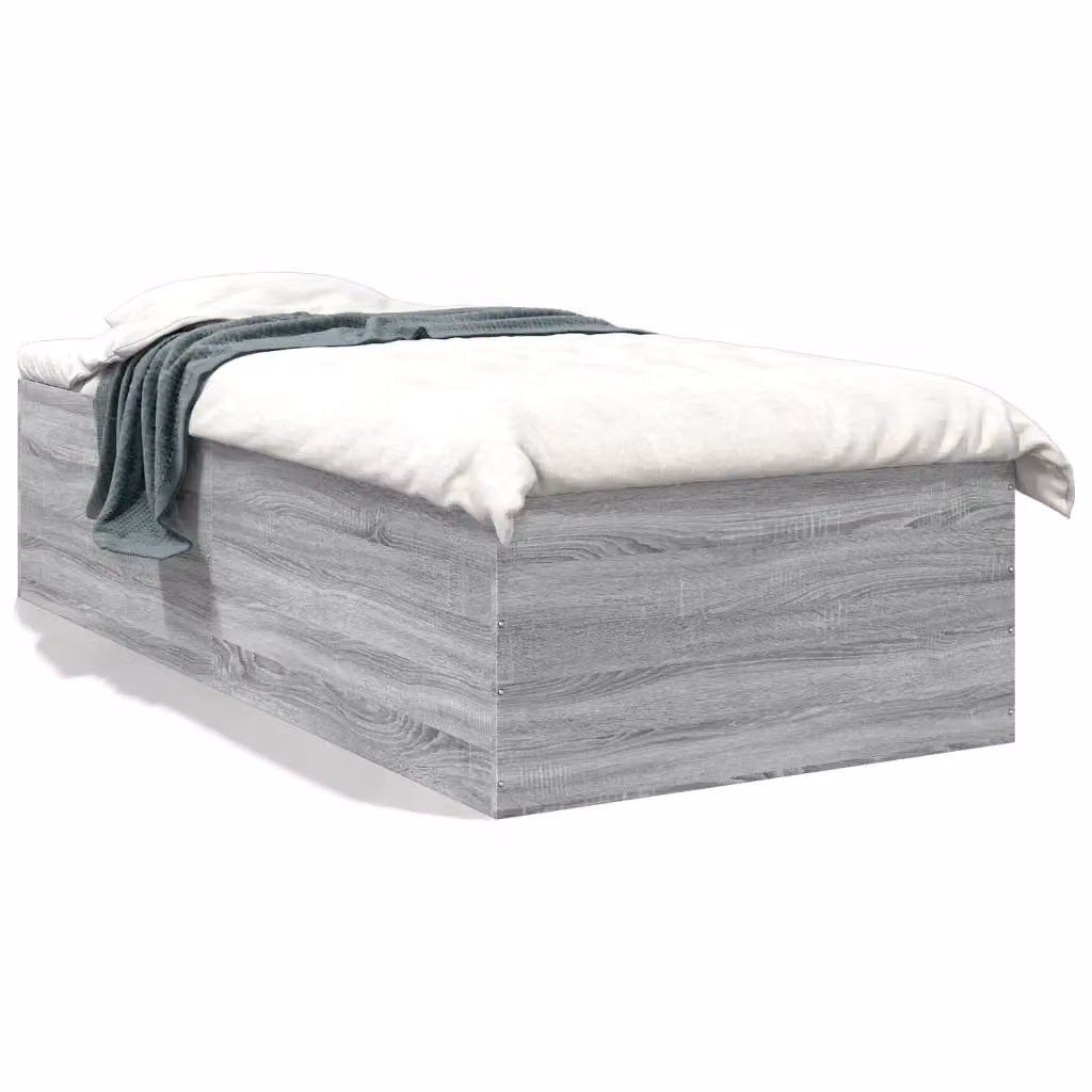 Giroletto senza materasso vidaXL in legno Rovere Sonoma L/P: 90 x 190 cm – 2
