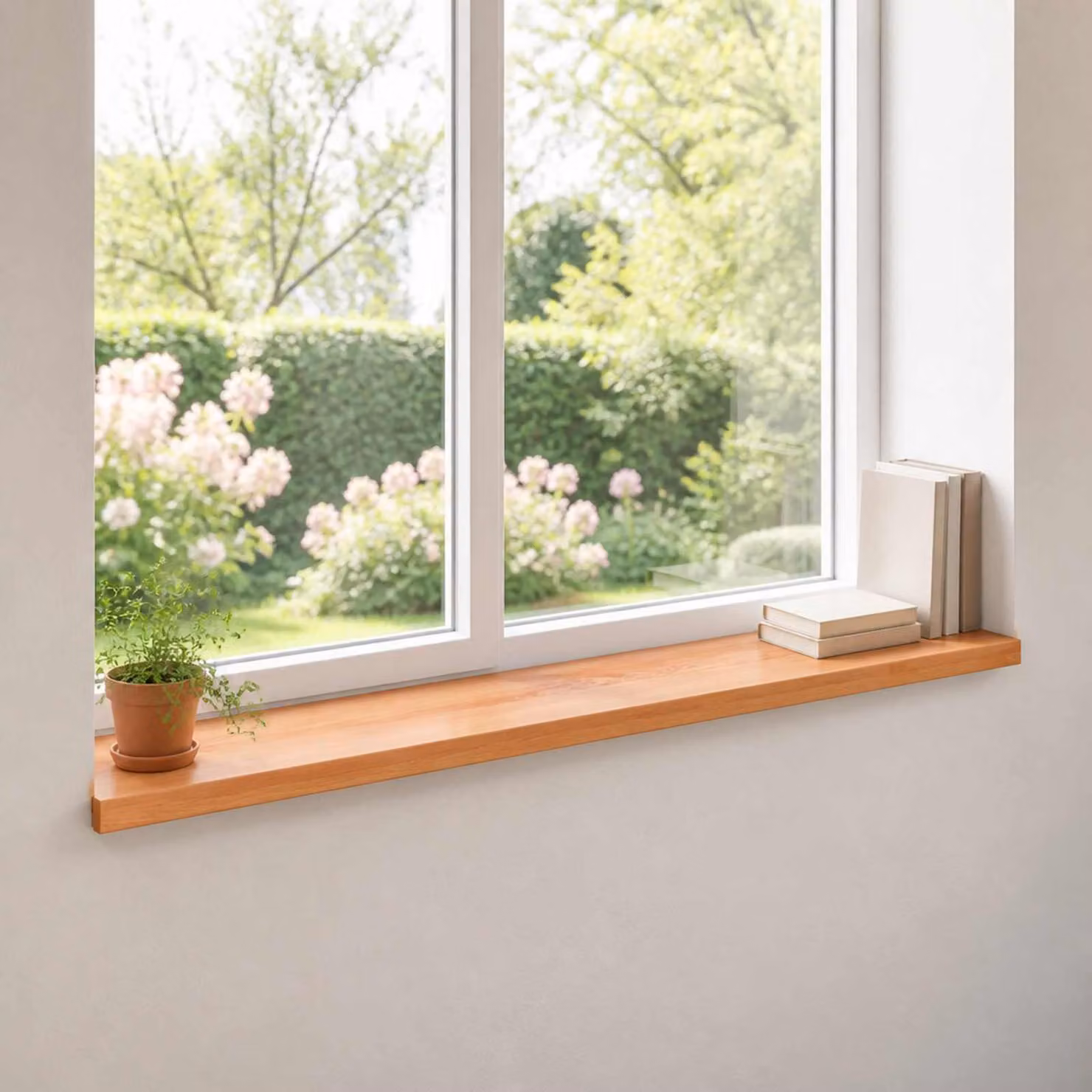 Set di 2 soglie per finestre vidaXL in legno verniciato marrone L 140 x P 40 x H 2 cm