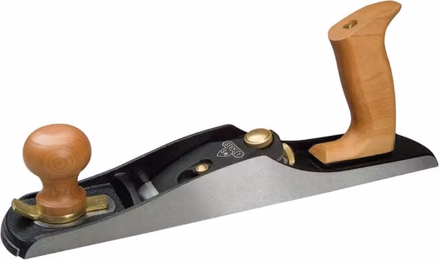 Pialla Stanley in acciaio nero con manico in legno L: 35,5 cm, H: 5 cm