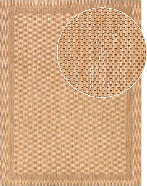 Tappeto Romana beige per interni ed esterni in fibre sintetiche L: 250 cm, P: 80 cm