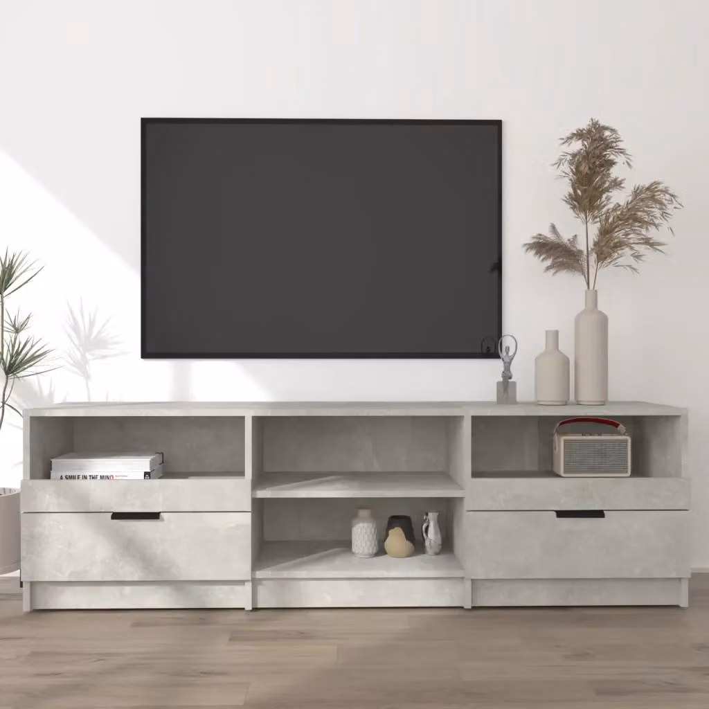 Mobile porta TV moderno DESIGN IN in legno MDF grigio, L: 150 cm, P: 33,5 cm, H: 45 cm – 2