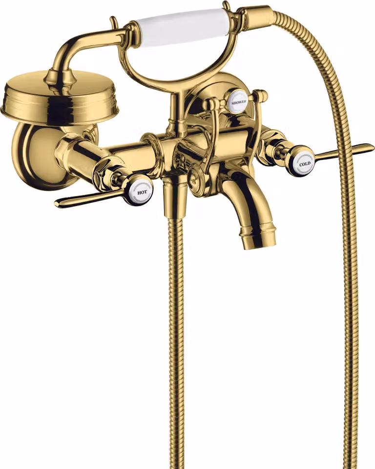 hansgrohe AXOR Montreux Mitigeur bain douche 2 poignées, montage apparent, béqu'illes, saillie 220mm, 16551990, 16551990