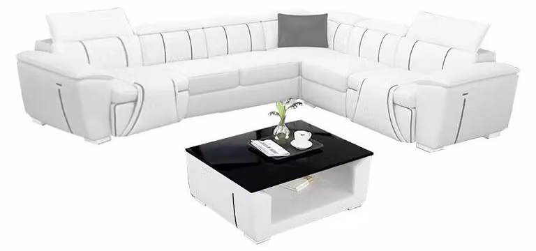 Ecksofa Eckcouch Polster Wohnlandschaft Moderne Design Sofa Sitz Garnituren 2tlg