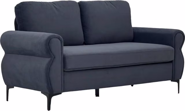 Divano compatto con struttura stabile in metallo e legno, 173,5 cm, facile montaggio