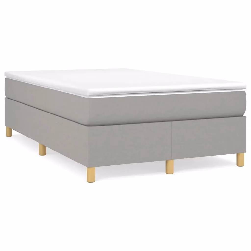 Letto Ibrido con Giroletto a Molle e Materasso vidaXL Grigio Chiaro e Bianco L/P/H: 120 x 200 cm – 2