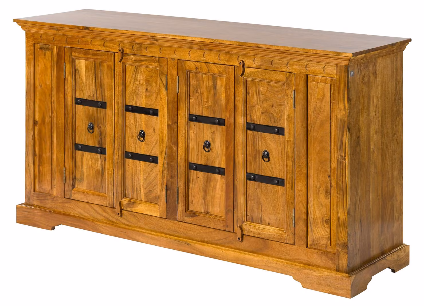 MASSIVMOEBEL24 | credenza in legno di Acacia 171x50x90 miele dorato laccato OXFORD #0403