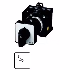 Interruttore a gradini Eaton, T3, 32 A, da incasso, 2 moduli, contatti: 4, 45°, con scatto, senza posizione zero, 1-2, n. di riferimento 15136 017816