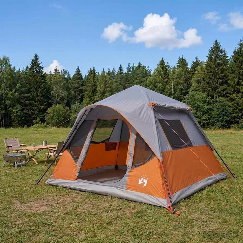 Tenda istantanea vidaXL grigio e arancione L 305 x P 275 x H 190 cm