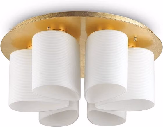 Plafoniera Contemporanea Daisy Metallo Oro 6 Luci E27