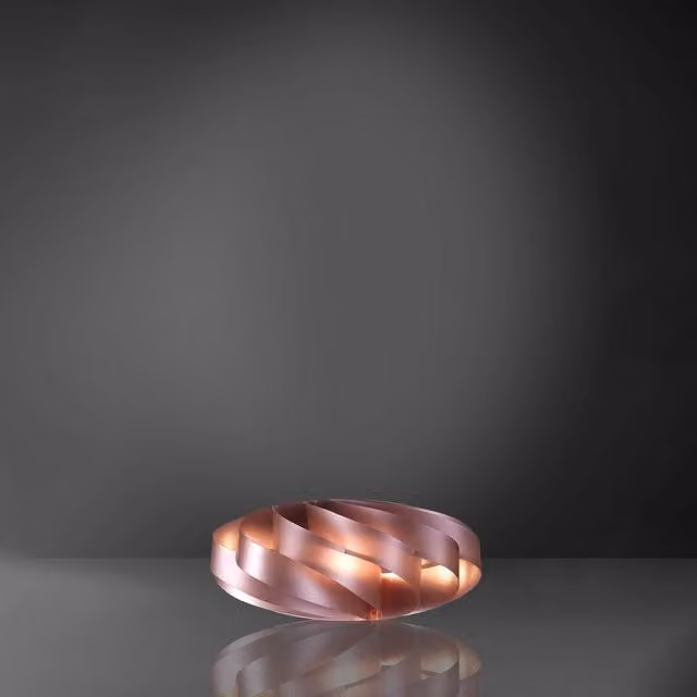 Lampada da scrivania moderna Flat Polilux Linea Zero in metallo rosa con attacco E27